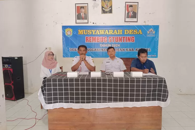 Musdes membahas penanganan stunting di Desa Plososari Patean.  (Edi prayitno/kontributor kendal)