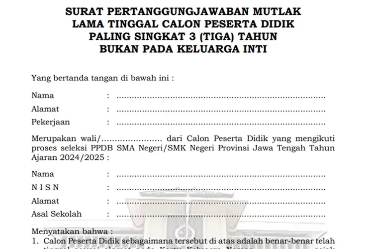 Download PDF Surat Tanggung Jawab Mutlak Orang Tua PPDB Jateng 2024 SMA SMK (https://berkas.siap-ppdb.com/)