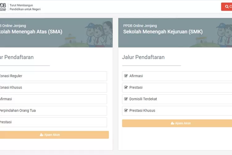 Cara membuat akun PPDB Jateng 2024 jenjang SMA SMK (ppdb.jatengprov.go.id )
