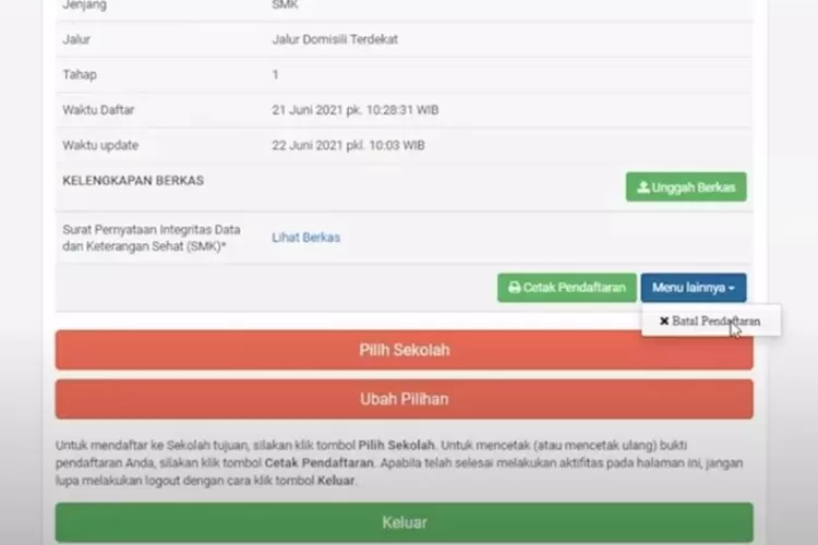 Tutorial Mengubah Jalur Pendaftaran PPDB Jateng 2024 (YouTube/YudikYulianto)