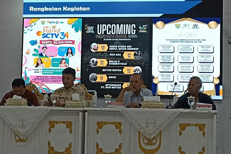 Jumpa pers&nbsp; rangkaian peringatan Hari Jadi ke-419 Kabupaten Kendal.  (edi prayitno/kontributor Kendal)