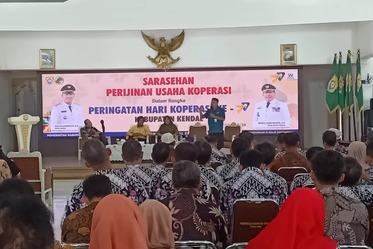Saresehan Perijinan Usaha Koperasi di Pendopo Tumenggung Bahurekso Setda Kendal, Selasa 30 Juli 2024.  (edi prayitno/kontributor Kendal  &nbsp;)