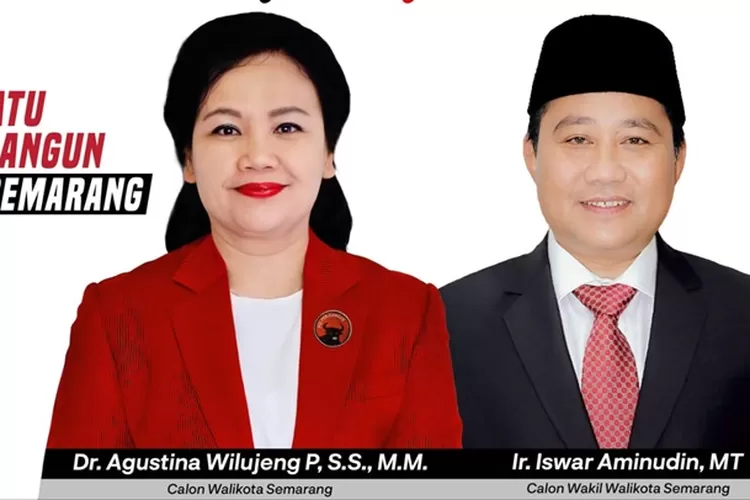 PDIP resmi mengusung Agustina Wilujeng dan Iswar Aminudin untuk Pilwalkot Semarang.  (Istimewa)