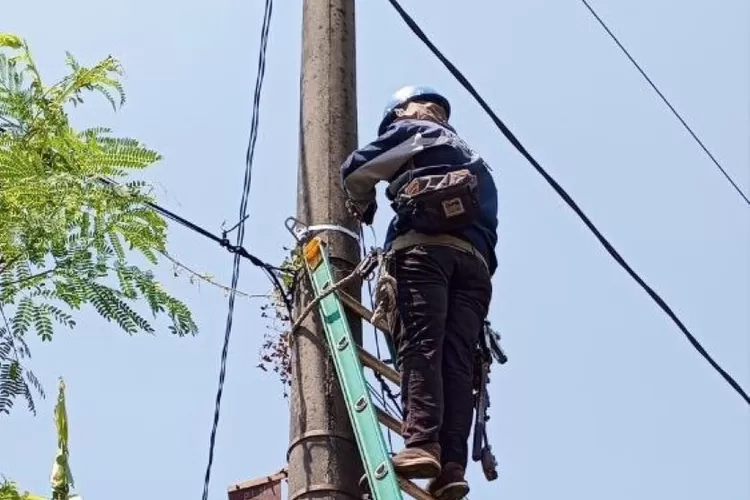 PLN Icon Plus melakukan patroli fiber optik di jaringan telekomunikasi miliknya di wilayah Kendal. (dok pln icon plus.)