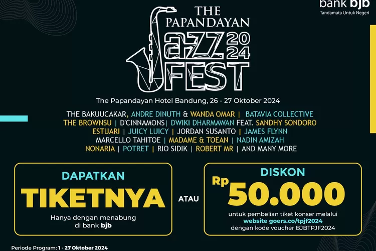 Gass! Kunjungi Jazz Fest 2024 dengan Promo dari bank bjb, Dapatkan Diskon Tiket!
