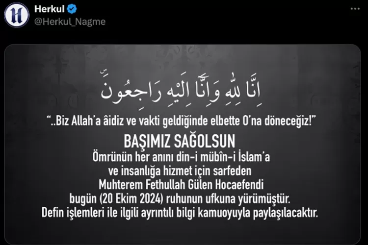 Cendekiawan Muslim Turki Muhammad Fethullah Gulen Wafat di Usia 86 Tahun