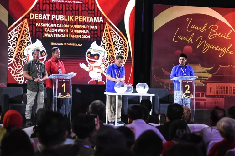 Debat Pertama Pilgub Jateng. Di Debat Kedua nanti, KPU Jateng tegaskan pertanyaan tidak akan bocor.  (Ayosemarang.com/ Audrian Firhannusa)