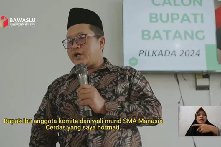 Tangkap layar video iklan larangan kampanye di tempat pendidikan Bawaslu Batang.