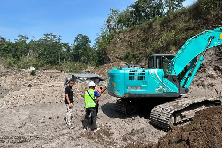 Tambang ilegal di Klaten yang ditindak oleh Polda Jateng.  (Humas Polda)