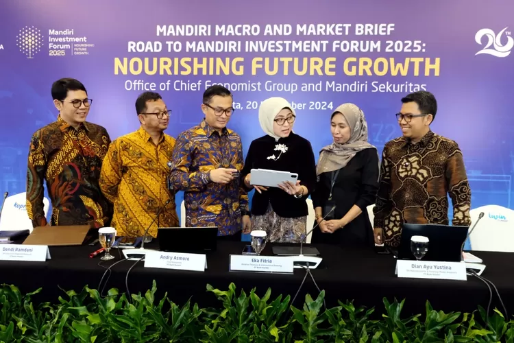 Event Mandiri Macro and Market Brief Road to Mandiri Investment Forum 2025 di Jakarta, Rabu 20 November 2024. (dok Bank Mandiri.)