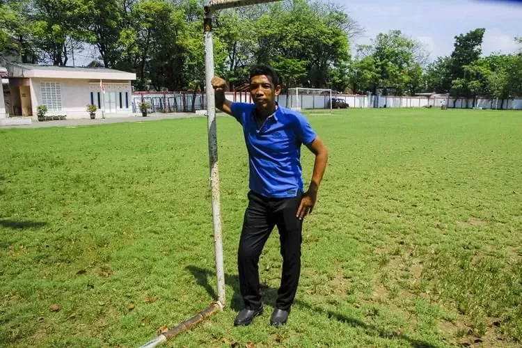 Legenda PSIS Semarang, Idrus Gunawan berharap kembalinya PSIS ke Stadion Jatidiri bisa bawa tuah. (Ayosemarang.com/ Audrian Firhannusa)