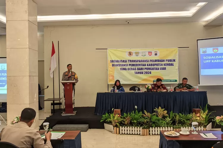 Sosialisasi transparasi pelayanan publik di instansi pemerintah kabupaten Kendal yang bebas dari pungutan liar Kamis 5 Desember 2024.  (edi prayitno/kontributor Kendal)