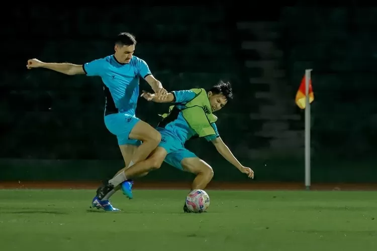 Pemain PSIS Semarang saat melakukan official training. PSIS tetap optimistis jelang lawan PSS. (PSIS)