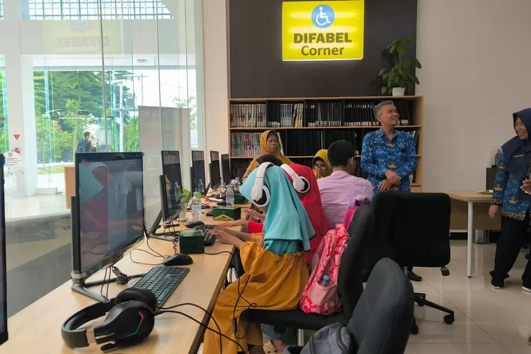  Ruangan khusus untuk mereka yang berkebutuhan khusus di Perpustakaan Daerah (Perpusda) Kendal.  (edi prayitno/kontributor kendal)