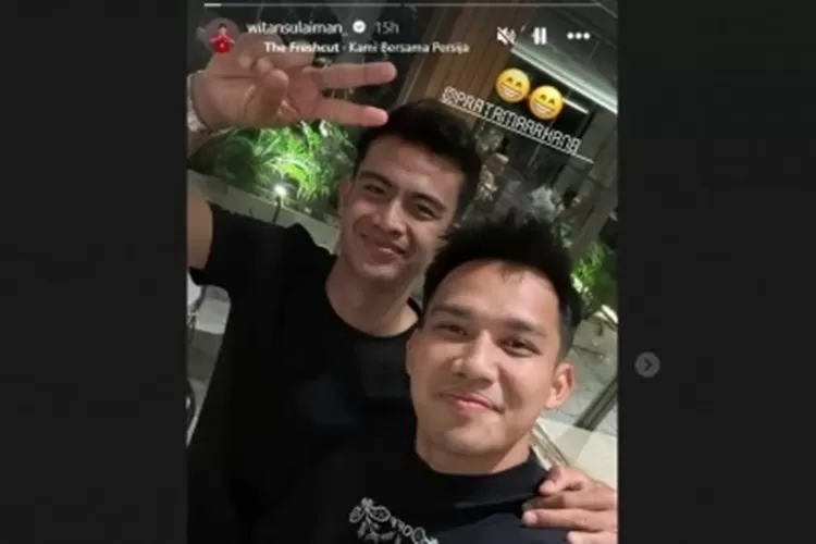 Pratama Arhan saat bertemu dengan pemain Persija Witan Sulaeman.  (Instagram)