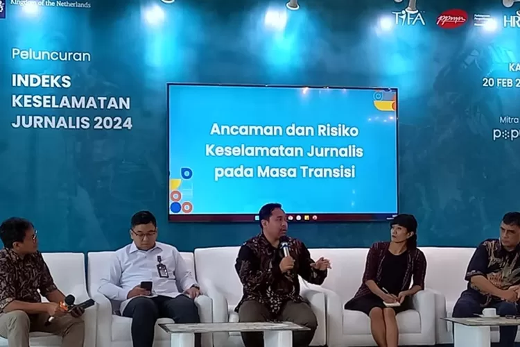 Peluncurkan skor terbaru Indeks Keselamatan Jurnalis di Indonesia, di Jakarta Selatan.