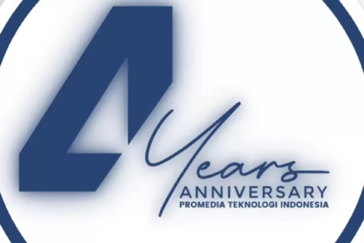 Logo 4 tahun Promedia Teknologi Indonesia. (Promedia Teknologi Indonesia)
