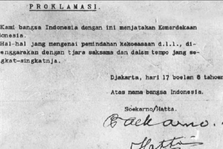 teks Proklamasi Untuk dibacakan pada upacara 17 Agustus 2025 (pinterest)