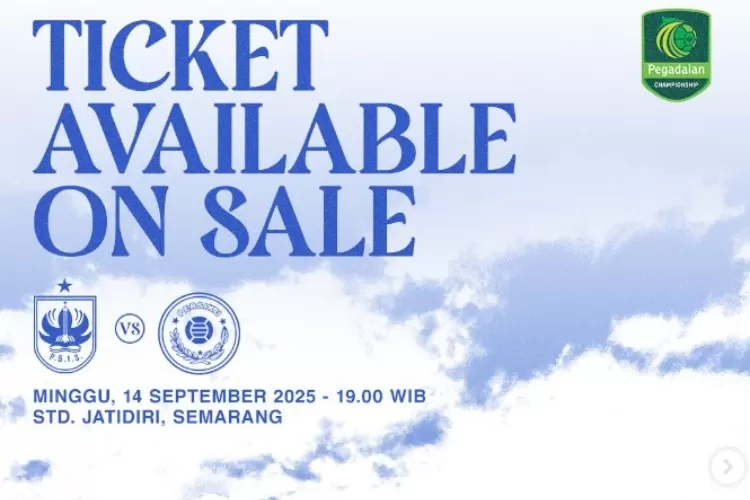 Tiket PSIS Semarang lawan Persiku Kudus sudah mulai dijual. (instagram/psisfcofficial)