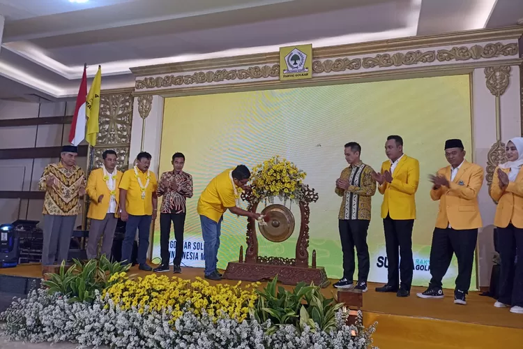 Pembukaan Musyawarah Daerah XI DPD Partai Golkar Kendal di Hotel Sae Inn, Kamis 18 september 2025 petang.  (edi prayitno/kontributor Kendal)