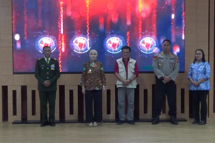 peluncuran inovasi Kota Pena Kencana atau Kolaborasi Pentahelix dalam Penyaluran Korban Bencana. (edi prayitno/kontributor kendal)