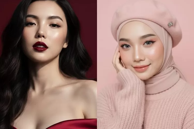 Prompt Gemini AI foto wajah dengan make up glowing.  (TikTok/bciush, rissanuraa03)