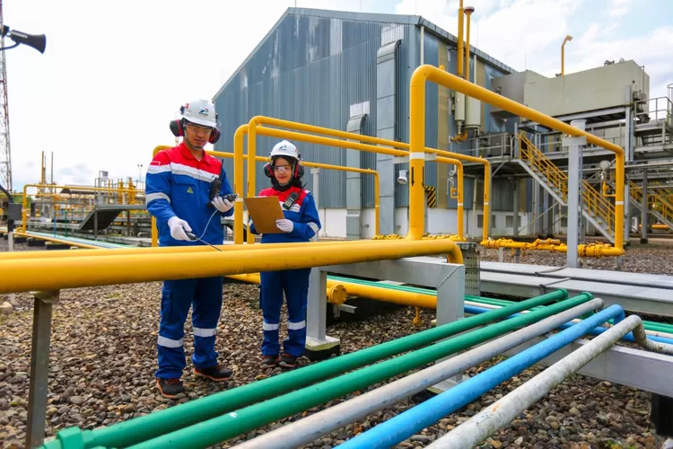 Stasion Kompresor Gas Pagardewa PGN di Sumatera Selatan. (dok.)