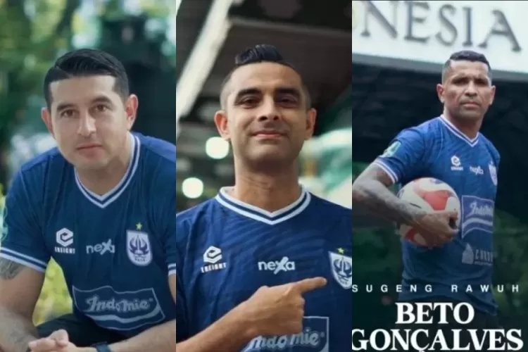 Tiga pemain baru PSIS Semarang Esteban Vizcarra, Otavio Dutra, Alberto Goncalves. (instagram/psisfcofficial)