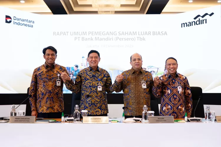 Bank Mandiri menyelenggarakan RUPSLB sebagai bagian dari penguatan tata kelola serta kesiapan strategis perseroan dalam memasuki fase lanjutan transformasi bisnis.  (Dok.)