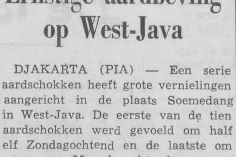 Seismograf Langka, Sejarah Gempa Sumedang 1955 Diabadikan di Koran-koran Belanda