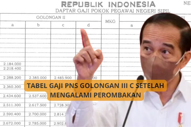 Tabel Gaji PNS Golongan II C Sesuai Masa Kerja Setelah Mendapatkan Perombakan dari Presiden Jokowi, Tertinggi Rp3,9 Juta