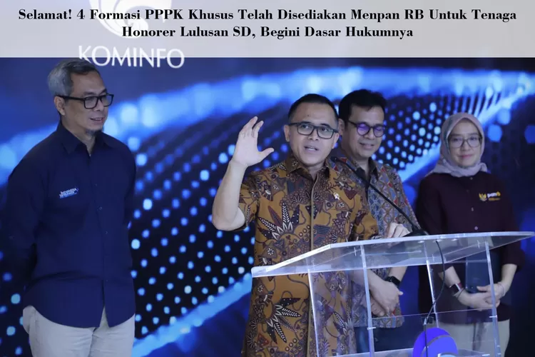 Selamat! 4 Formasi PPPK Khusus Disediakan MenPAN RB untuk Tenaga Honorer Lulusan SD, Begini Dasar Hukumnya