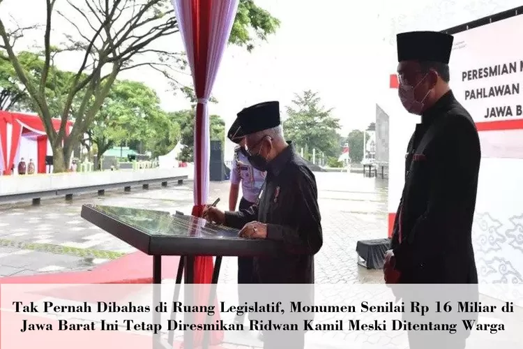 Tak Pernah Dibahas di Legislatif, Monumen Rp16 Miliar di Jawa Barat Ini Tetap Diresmikan Ridwan Kamil Meski Ditentang Warga