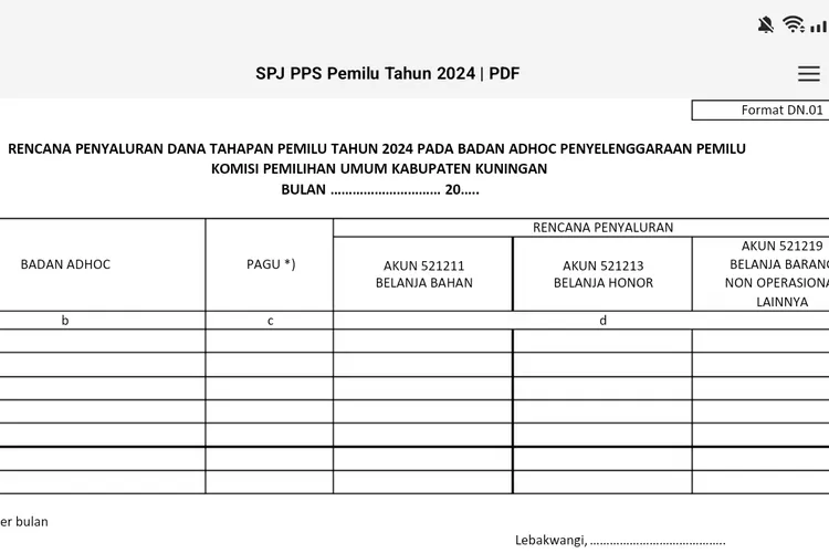 Penting! Ini Link Download Contoh SPJ KPPS 2024 PDF-DOC, Petugas PPS ...