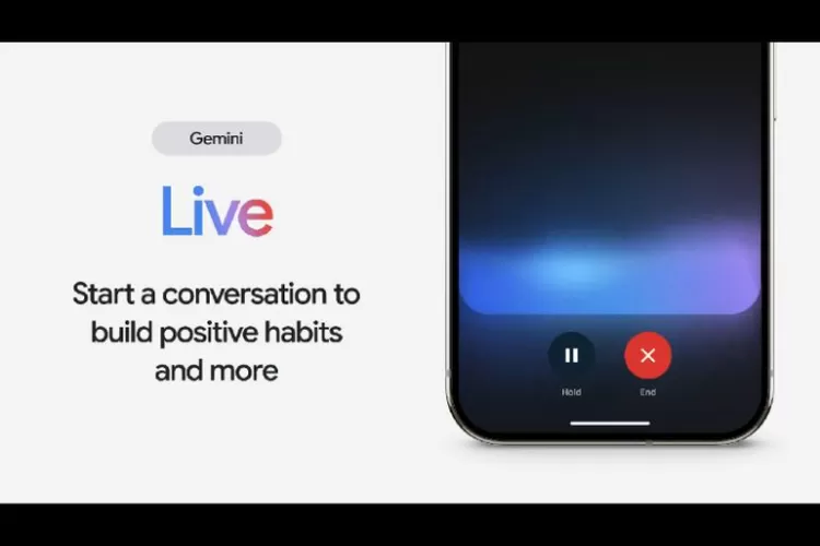 Gemini Live, fitur pendamping AI baru dari Google  (Foto/X/@Google)