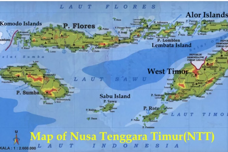 Peta Provinsi Nusa Tenggara Timur  (Ist)