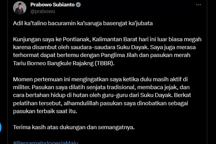 Prabowo Subianto  Ungkapkan Kebahagiaannya (Catatanfakta.com)
