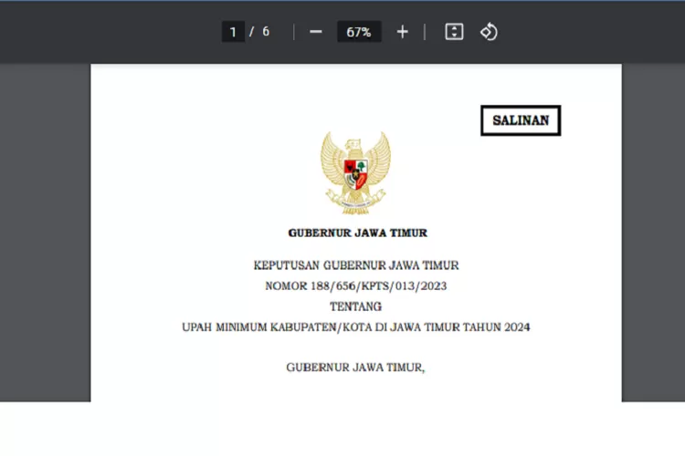 Terbaru Pdf Sk Umk Jatim Download Surat Keputusan Gubernur Jawa Timur Tentang Upah Minimum