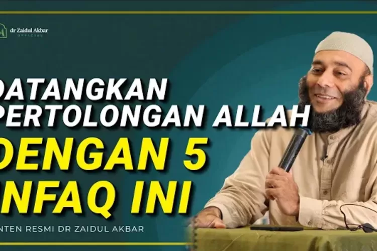Lima jenis infaq yang mampu datangkan pertolongan Allah menurut dr. Zaidul Akbar (Youtube)
