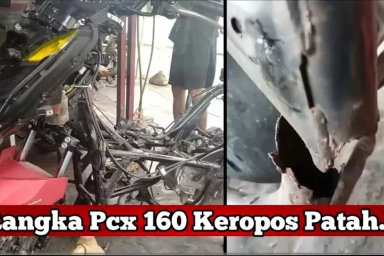 Rangka Honda PCX 160 keropos dan mudah patah (Youtube)