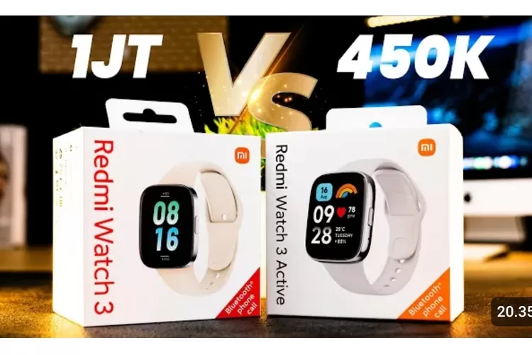 Satu Seri Beda Spesifikasi, Mending Redmi Watch 3 atau Redmi Watch 3 Active? Intip Kedua Smartwatch Keren ini (Foto: Youtube)