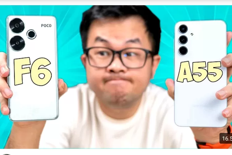 POCO F6 vs Samsung A55: Spesifikasi Sama-Sama Tinggi, Mana Yang Lebih Unggul dari Kedua Smartphone Flagship Killer ini? (Foto: Youtuber Cupu)