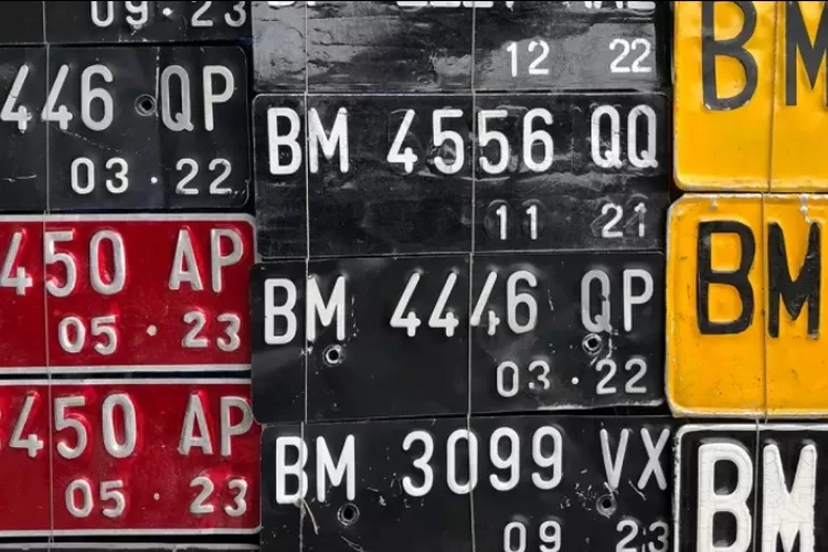 Ilustrasi pelat nomor polisi