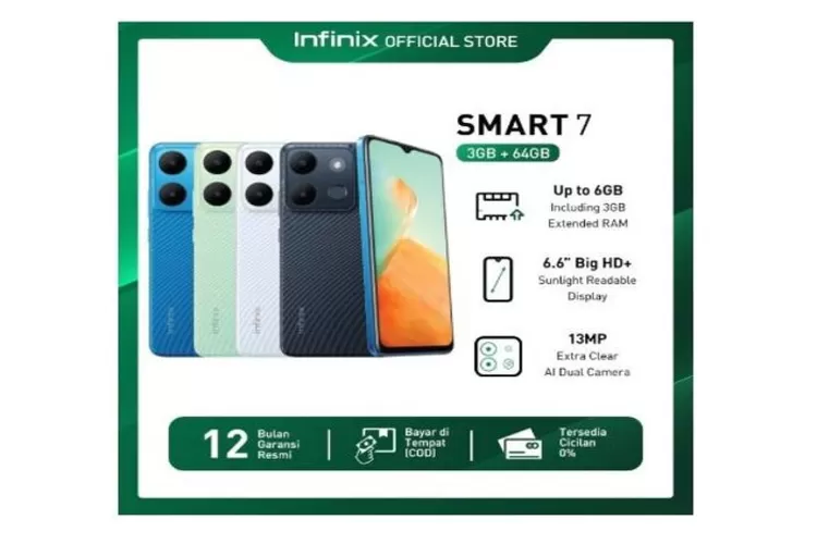 Infinix Smart 7 Spesifikasi Dan Harganya Ponsel Pintar Dibawah Rp 1