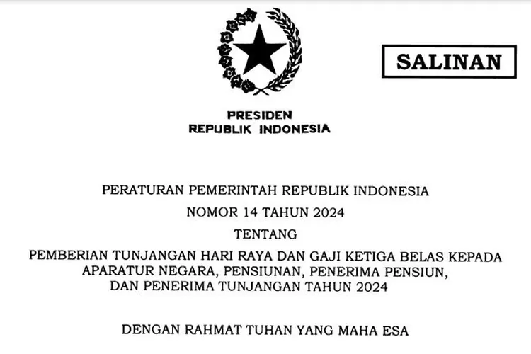 THR Dan Gaji Ke 13 Tahun 2024 PNS Dan PPPK Pusat Dan Daerah Ternyata ...