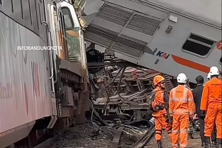 Ini Penampakan Lokasi Kecelakaan Tabrakan KA Turangga Vs Kereta Bandung ...