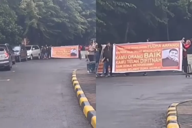 Keluarga Sebut Yudha Arfandi Orang Baik Hingga Bawa Spanduk Dukungan Ke ...