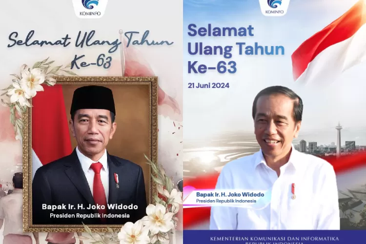 Kominfo revisi desain ucapan ultah Jokowi. (X @kemkominfo)