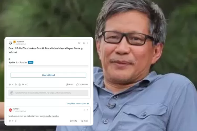 Rocky Gerung ikut kuliti borok akun Fufufafa (Twitter @rockygerung_rg)