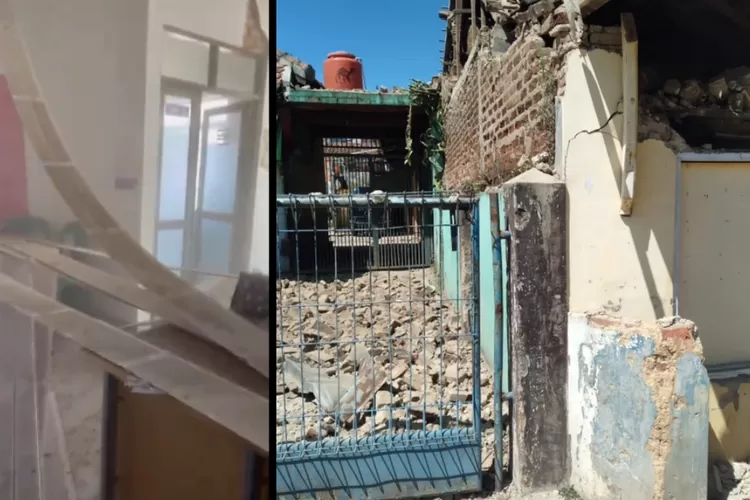 Deretan potret dampak gempa Bandung (Akun X @DaryonoBMKG)